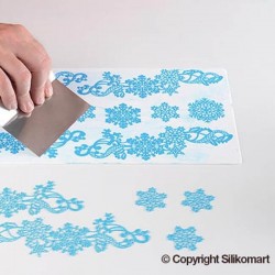 Tappeto Tricot Decor snowflakes mm 400 x 200 - Silikomart