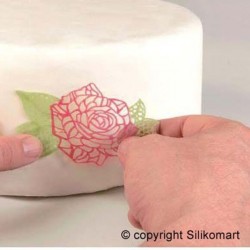 Tappeto Tricot Decor roses 400 x 80 mm - Silikomart